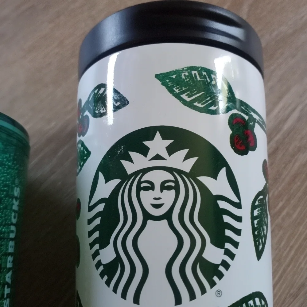 Starbucks Hot & Cold SS Tumbler Holly Berry 2016 Coffee Tea Vac